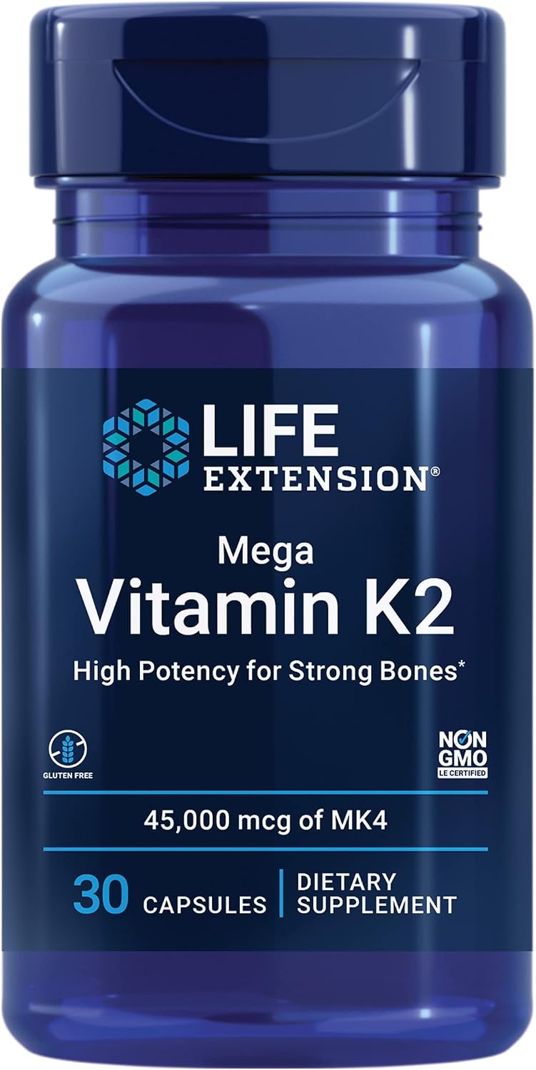 Life Extension Mega Vitamin K2 High Potency, 45 mg, 30 Capsules - görsel 1