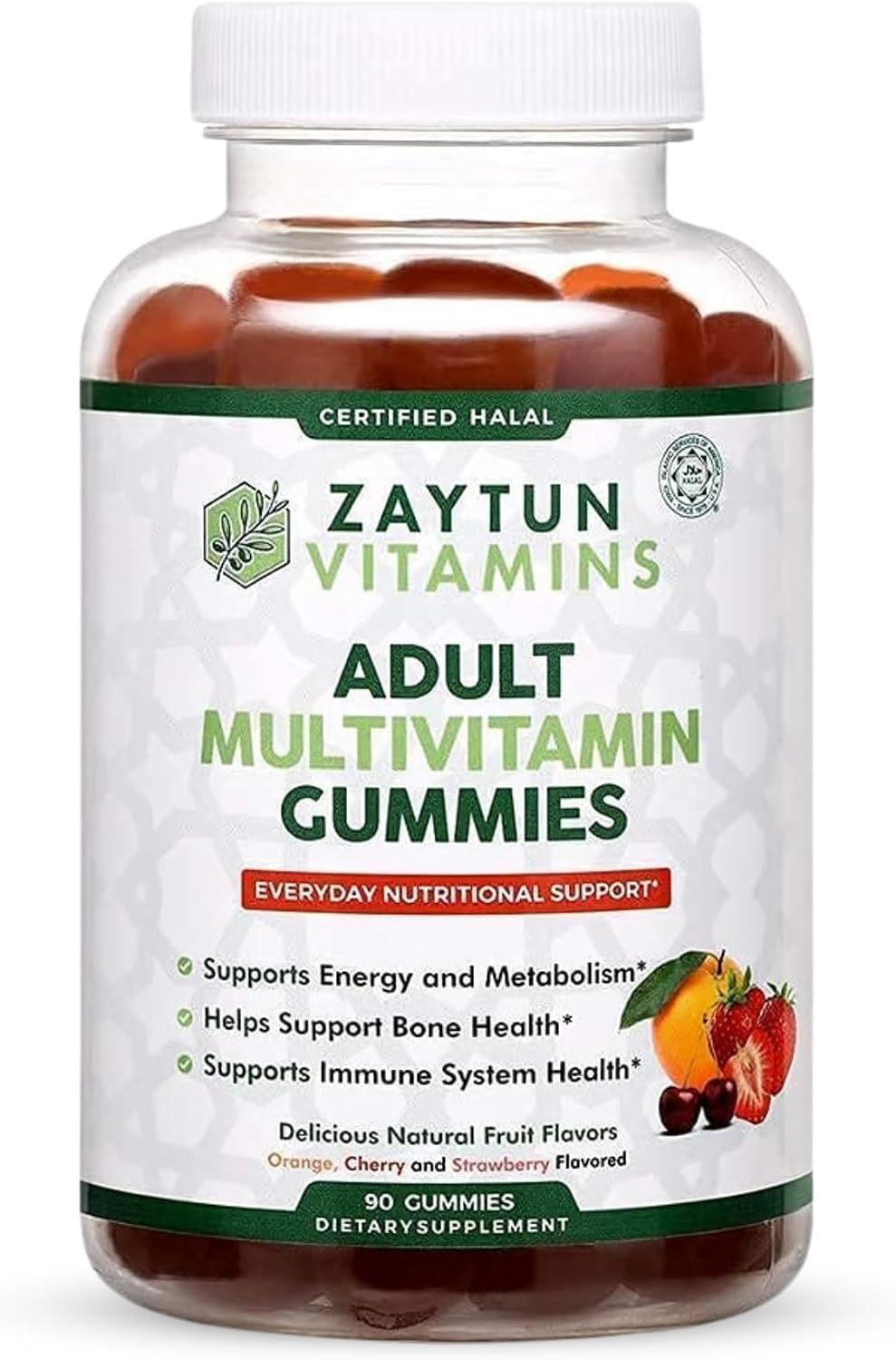 Zaytun Vitamins Halal Adult Multivitamin Gummies - Complete Everyday Nutritional Support with Biotin, Natural Fruit Flavours - görsel 1