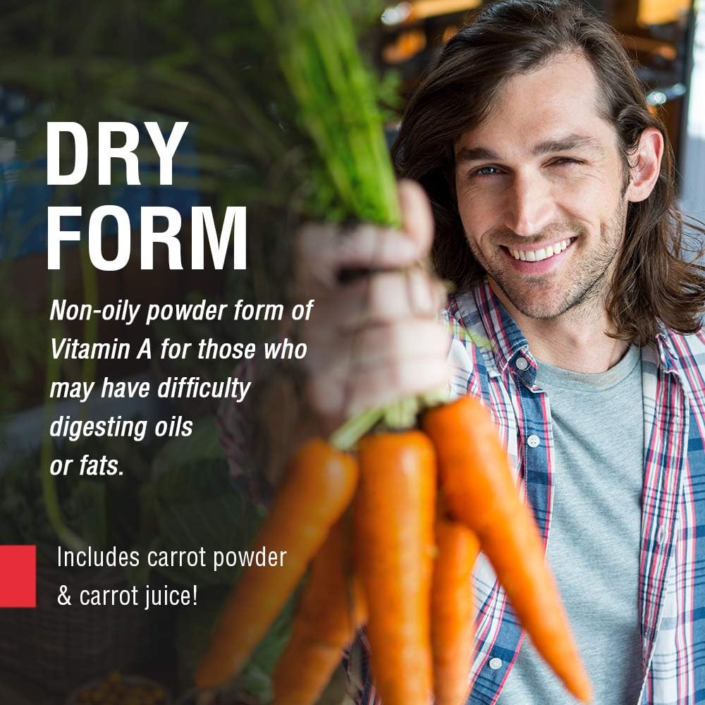 Solaray, Dry Form Vitamin A, 7,500 mcg, 60 VegCaps - görsel 3