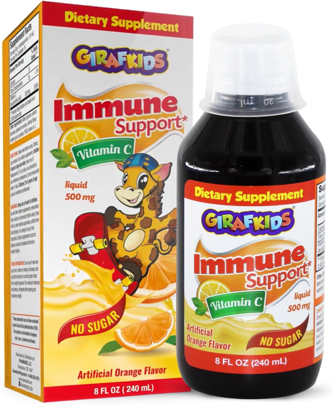 GirafKids Liquid Multivitamin for Children Aged 4+ - Daily Supplement with Omega-3, Beta Glucan & B Complex - 237 ml - görsel 8