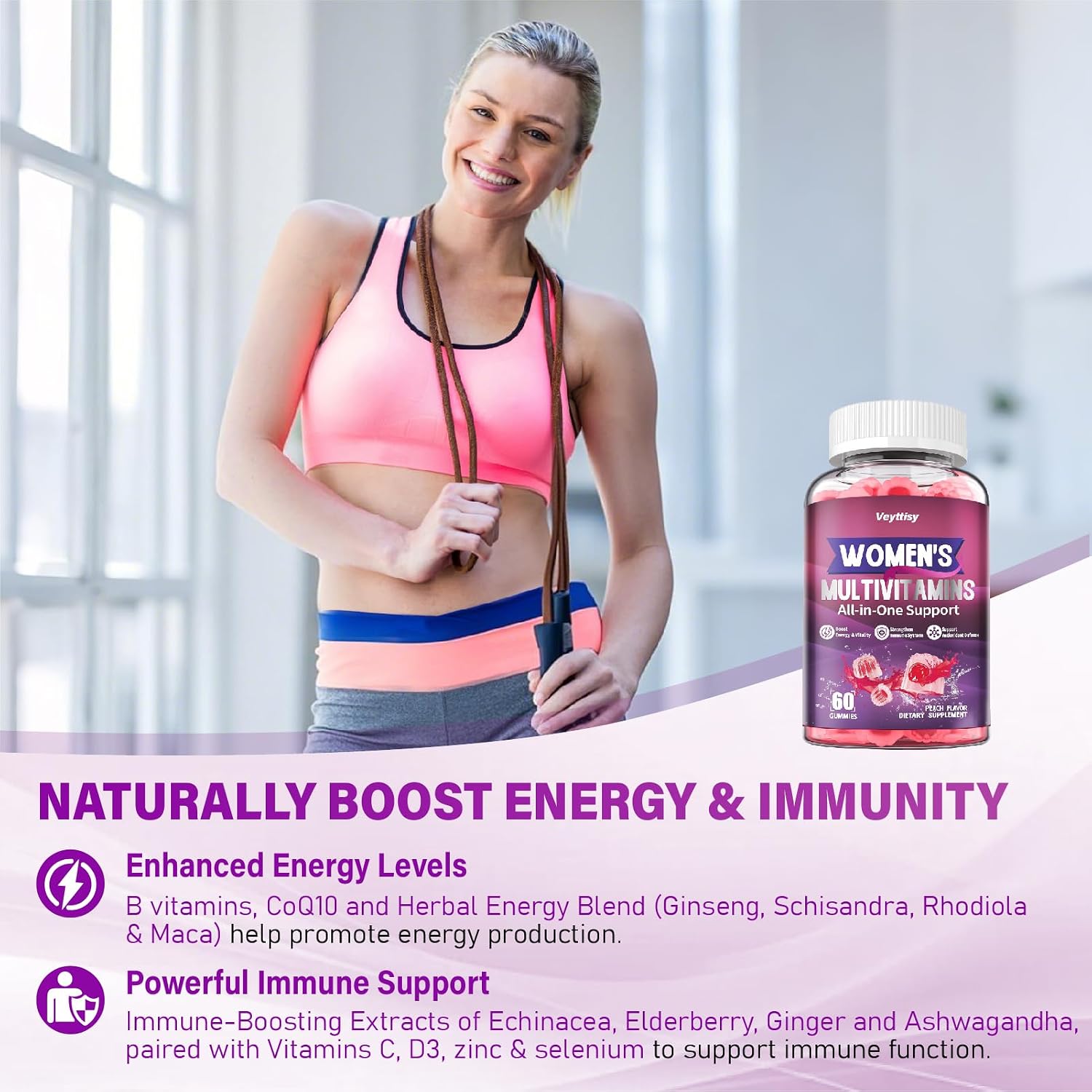 Veyttisy Methylated Multivitamin Gummy for Women – 120 Count - görsel 5