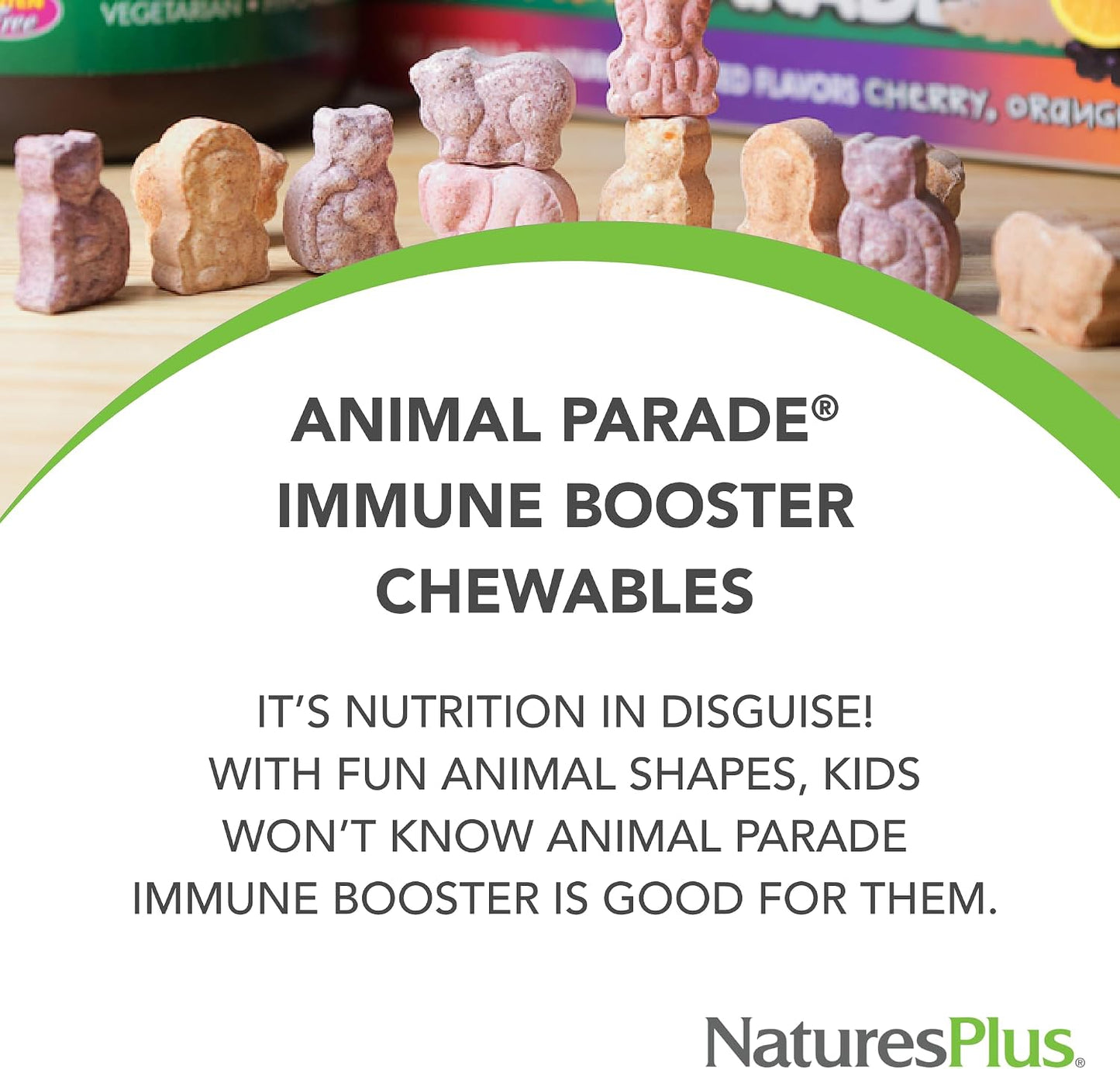 NaturesPlus Animal Parade Immune Booster - Tropical Berry - 90 Chewable Tablets - görsel 3