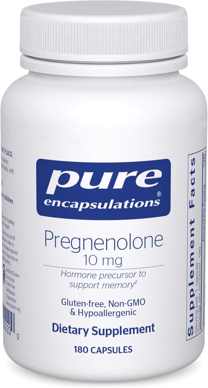 Pure Encapsulations Pregnenolone 10 mg – Hormone Precursor for Memory and Wellbeing