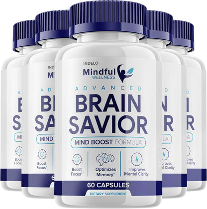 Mindful Wellness Advanced Brain Saviour - Cognitive Support Supplement (300 Capsules)