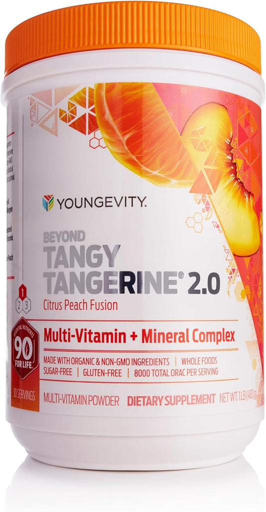 Youngevity Beyond Tangy Tangerine 2.0 Citrus Peach Fusion Multivitamin & Mineral Complex