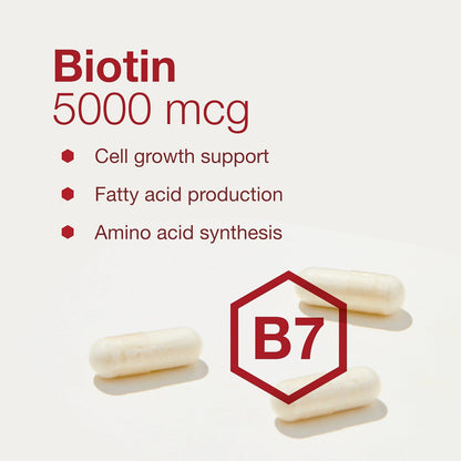 Protocol for Life Balance Biotin 5,000mcg – 90 Vegan Capsules