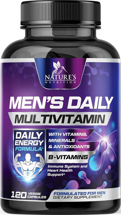 Nature's Nutrition Multivitamin for Men | Once Daily | 120 Capsules