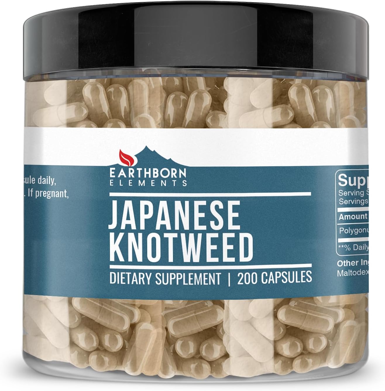 Earthborn Elements Japanese Knotweed Extract 200 Capsules - görsel 1