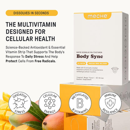 Meche Body Sync™ Rapid Dissolve Multivitamin Strips for Women and Men