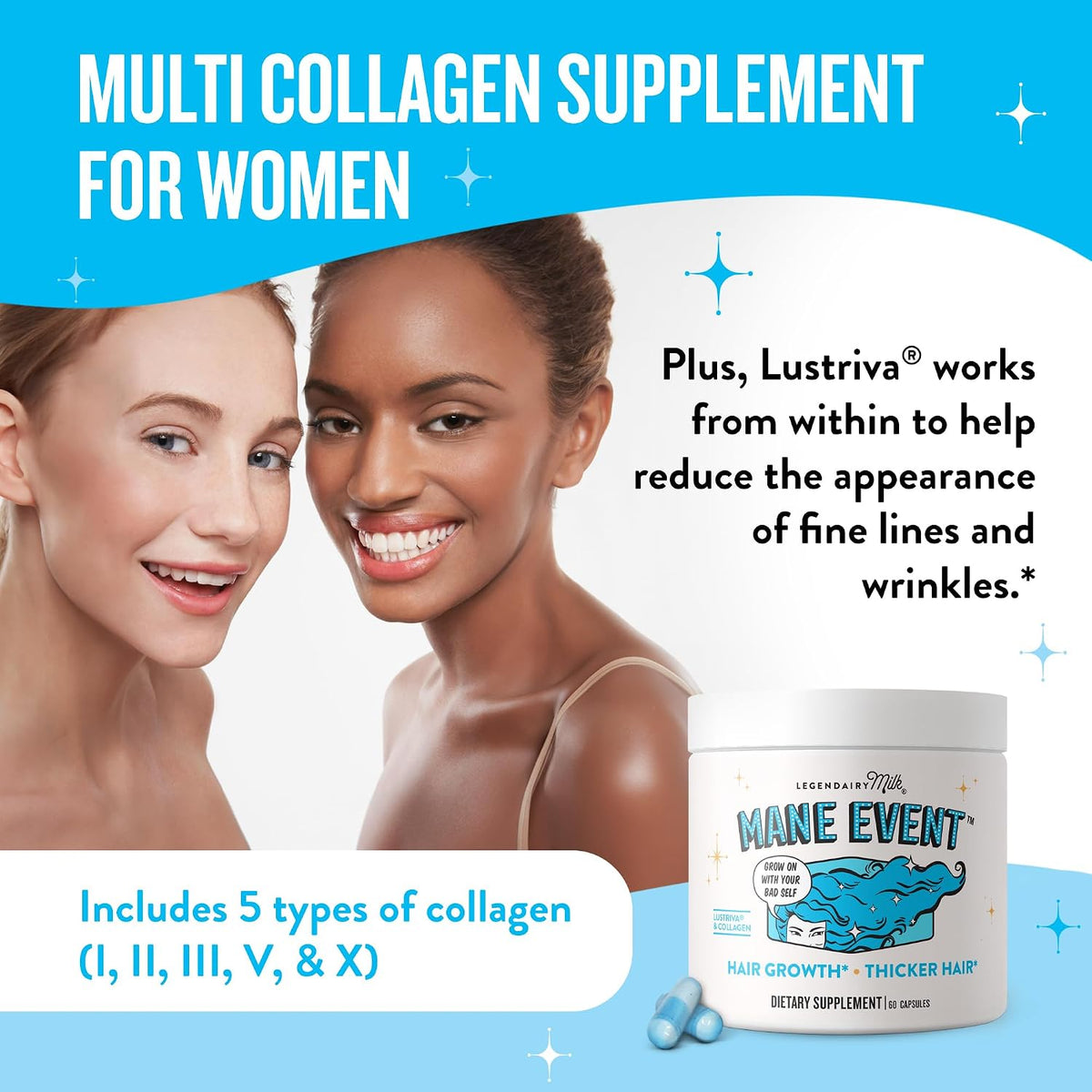 Legendairy Milk Hair Growth Vitamins for Women – Mane Event™ with Biotin, Collagen & Lustriva - görsel 8