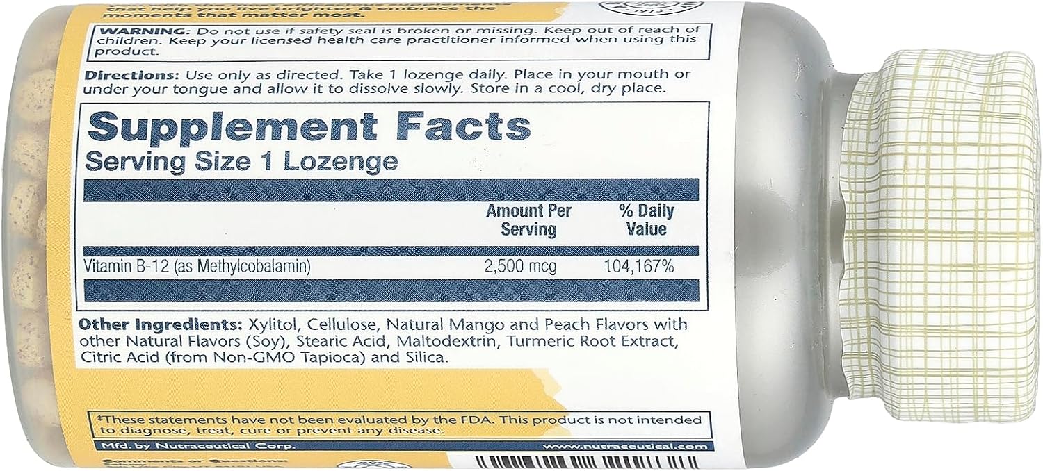 Solaray Methyl B-12 Lozenges, 60 Lozenges - görsel 2
