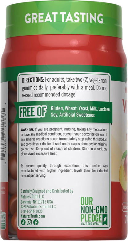 Nature's Truth Vitamin D3 Gummies - 10000 IU, Peach Mango, 70 Gummies - Vegetarian, Non-GM & Gluten-Free