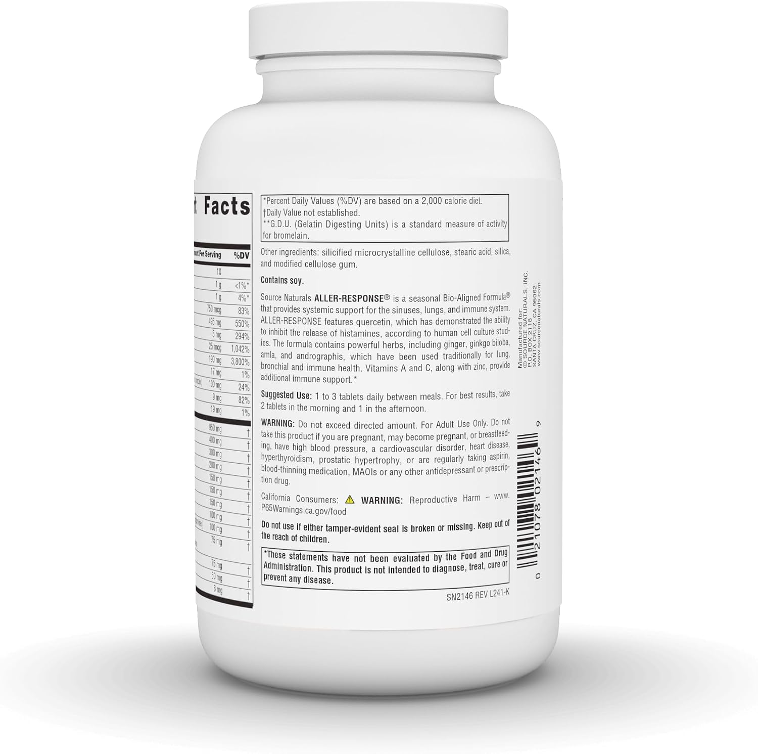 Source Naturals Aller-Response - Seasonal Immune Support - 180 Tablets - görsel 3