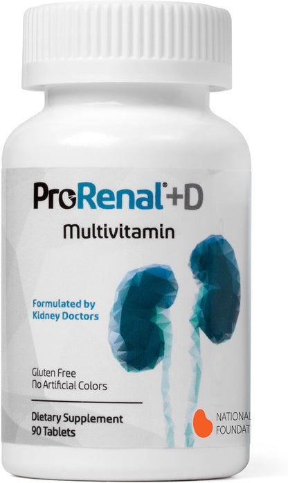 Nephroceuticals ProRenal+D Kidney Multivitamins, Gluten-free, 90-Day Supply