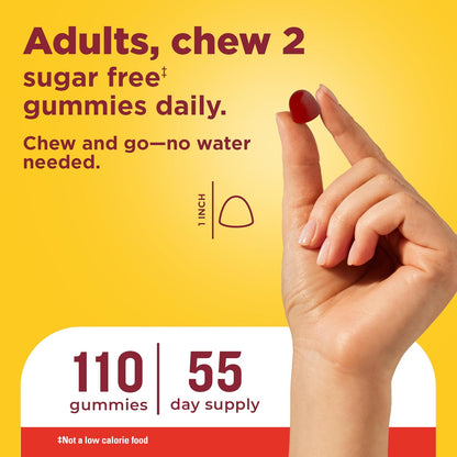 Nature Made Zero Sugar Vitamin D3 Gummies 2000 IU (50 mcg) - 110 Count, 55-Day Supply
