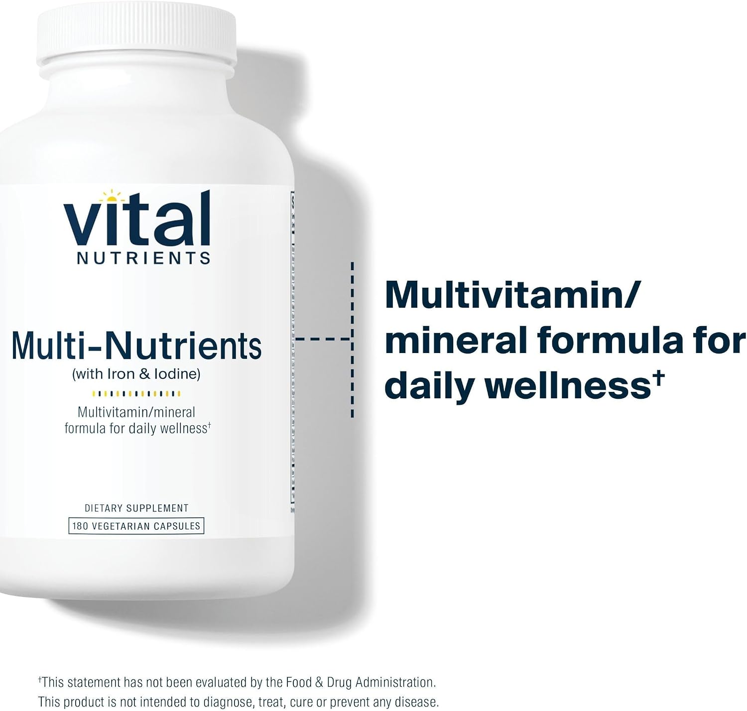 Vital Nutrients Multi-Nutrients with Iron and Iodine – Vegetarian Multivitamin Supplement - görsel 3