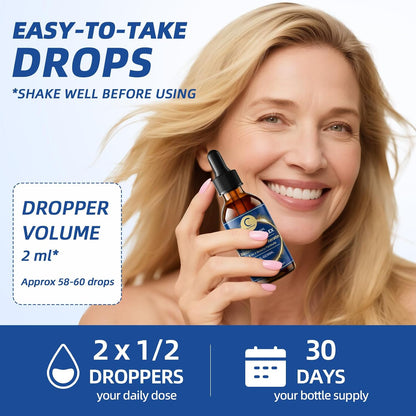 Liquid Biotin & Collagen Drops – Biotin 20,000mcg – Hair, Skin & Nails Support – 60ml