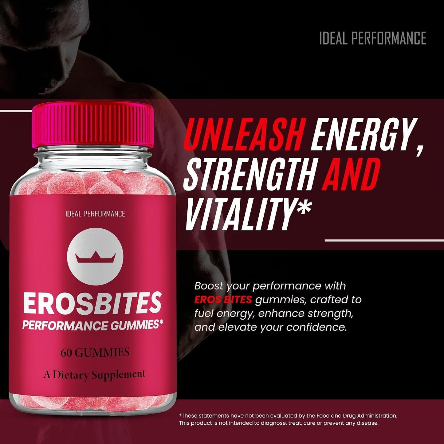 Eros Bites Gummies for Men – Maximum Strength Performance, All Natural Support for Overall Health and Wellbeing (1 Pack) - görsel 5