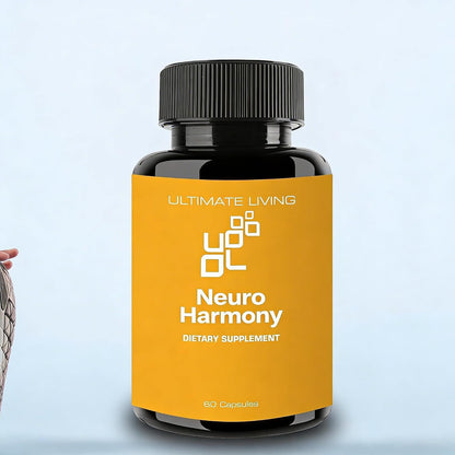 Neuro Harmony - Focus, Concentration and Mood Support - Non-GMO, Vegan, Gluten-Free - 60 Capsules