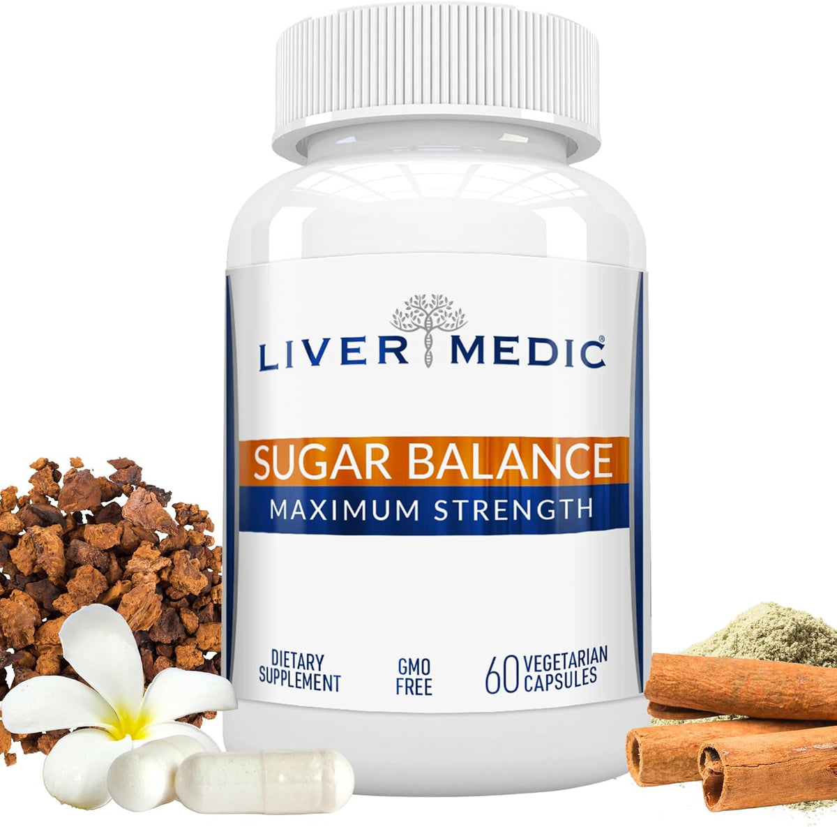 Liver Medic Blood Glucose Complex Supplement – Natural with Berberine, Cinnamon & Bitter Melon (60 Capsules) - görsel 1