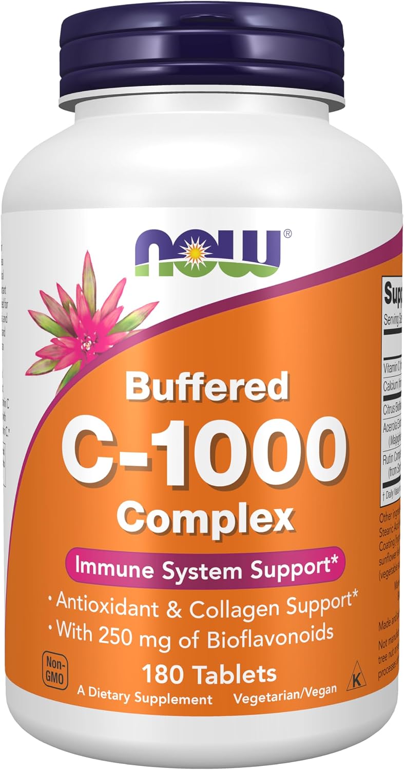 NOW Supplements, Vitamin C-1000 Complex with 250 mg of Bioflavonoids, Buffered, Antioxidant Protection, 90 Tablets - görsel 9