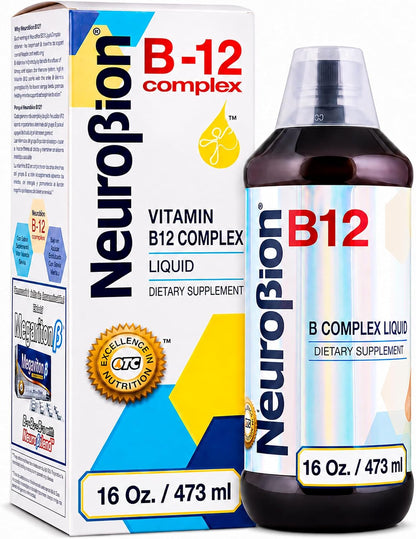 Neurobion Vitamin B12 B Complex Liquid Food Supplement - Citrus Flavour, 473 ml