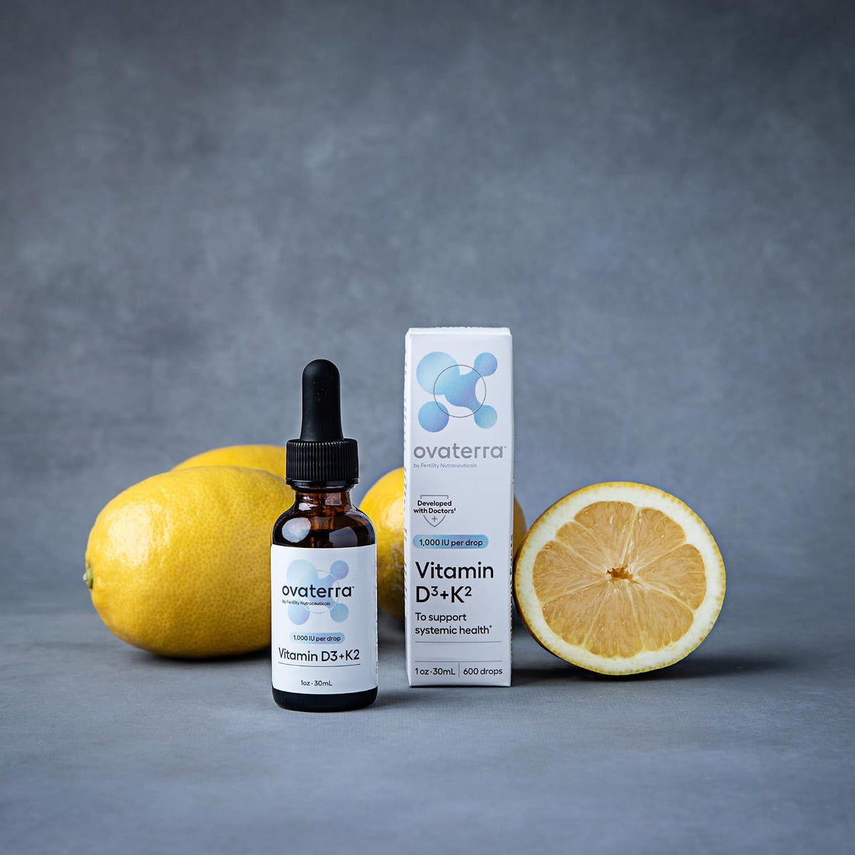 Ovaterra Vitamin D3 & K2 Liquid Drops - 1,000 IU D3 + 25 mcg K2 MK-7, Natural Lemon Flavour, 600 Drops (10-Month Supply) - görsel 5