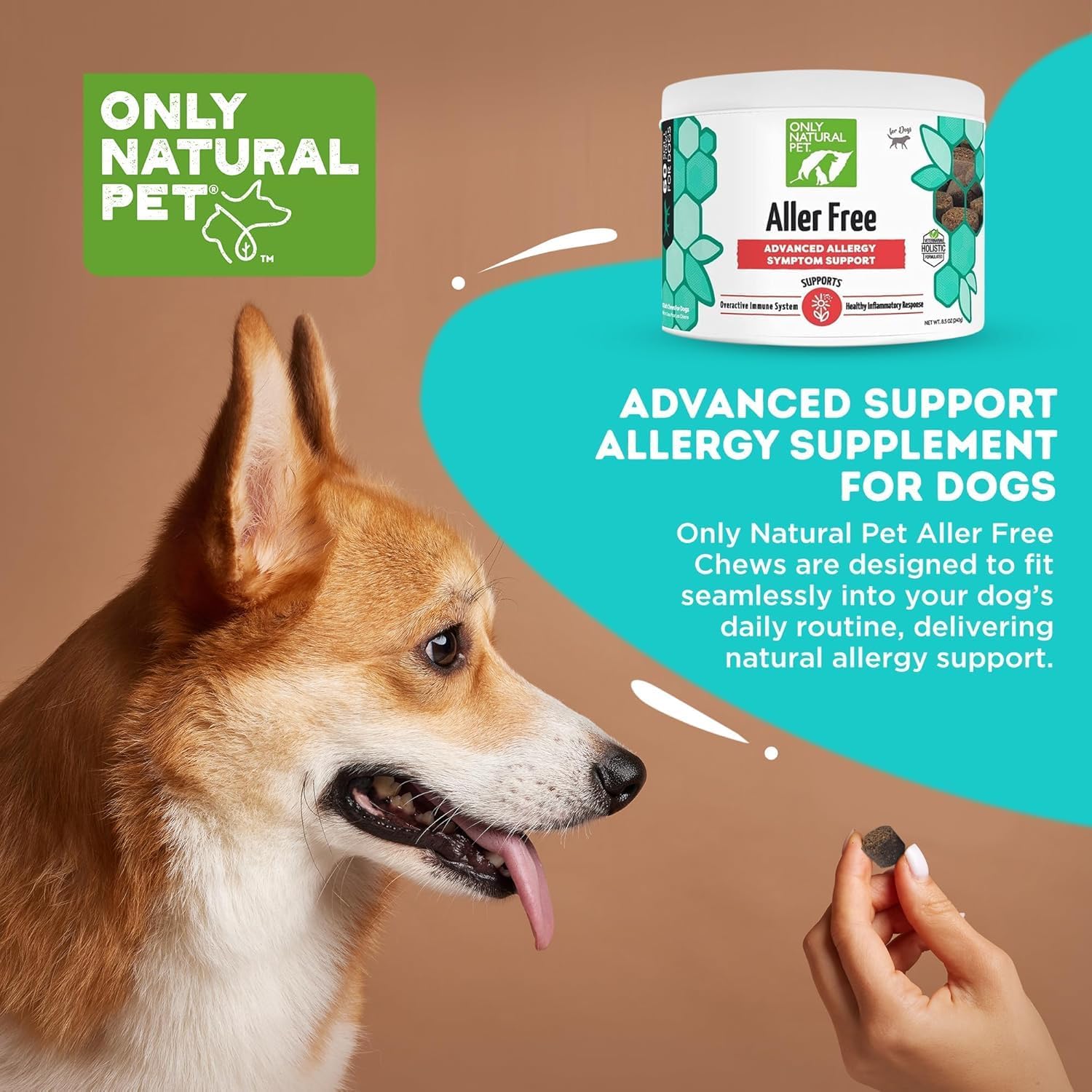 Only Natural Pet AllerFree Advanced Allergy Support for Dogs, 60 Count (Pack of 2) - görsel 5
