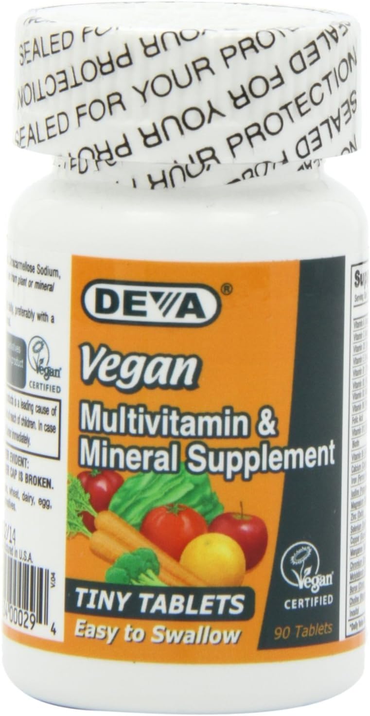 Deva Vegan Multivitamin and Mineral Food Supplement - Iron-Free - High Potency - 90 Tablets - görsel 1