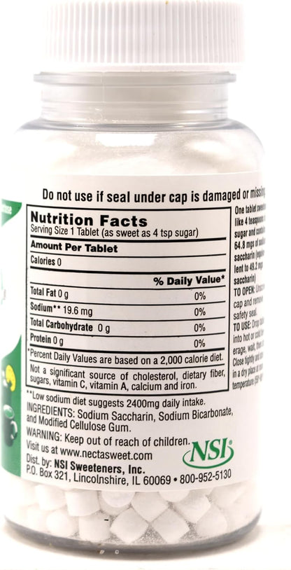 Necta Sweet Sugar Substitute Tablets, 1.0 g, 500 Tablets