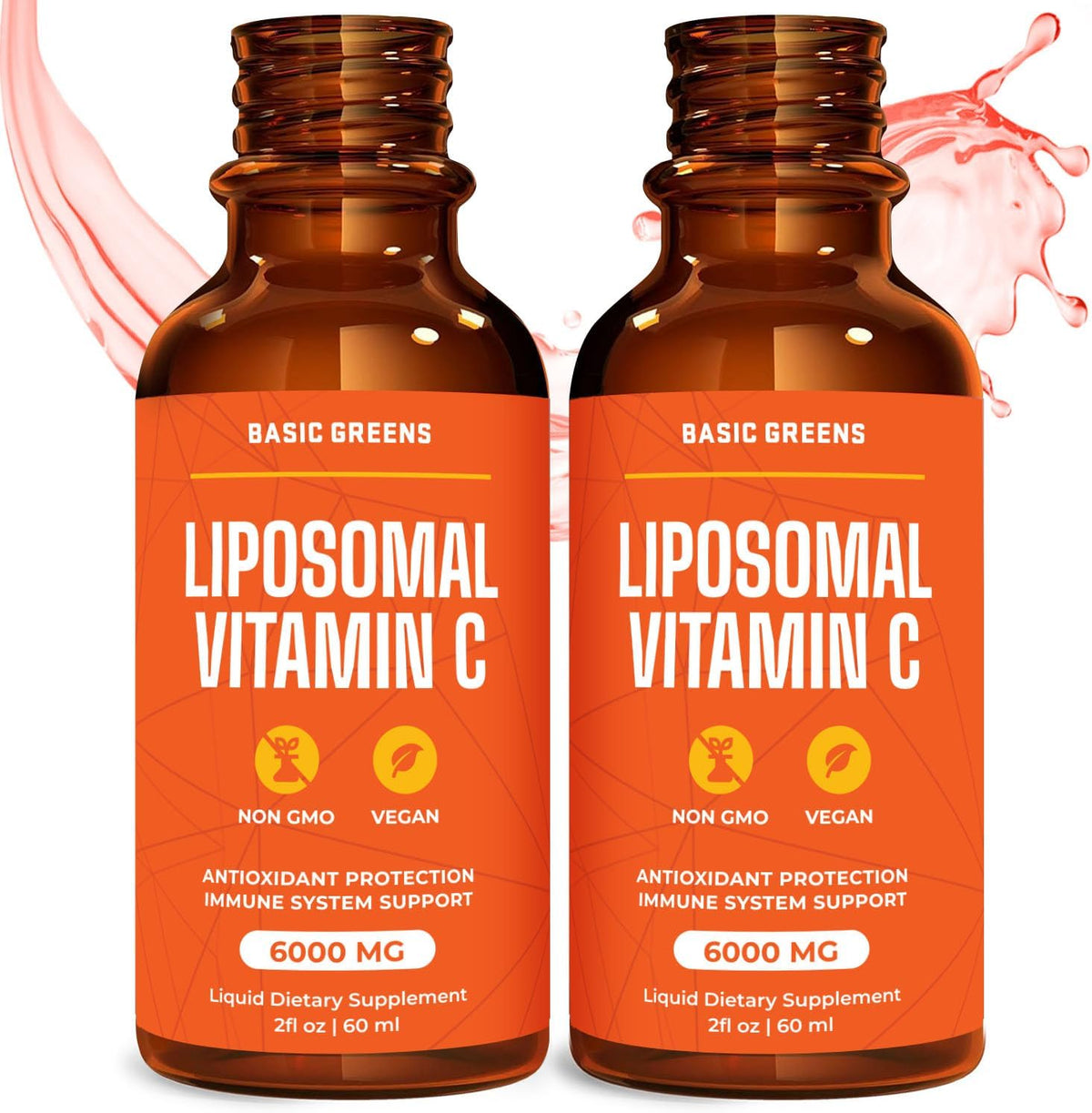 BASIC GREENS Liposomal Vitamin C Liquid – Superior Absorption Immune Support & Antioxidant Boost, 118 ml (6000 mg) - görsel 1