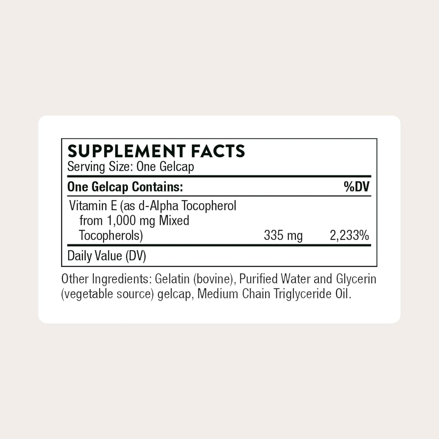 THORNE Ultimate-E - Vitamin E Food Supplement with Mixed Tocopherols - 60 Softgels - görsel 2