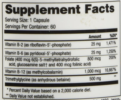 NuMedica Methyl-Plex B 60 Vegetable Capsules