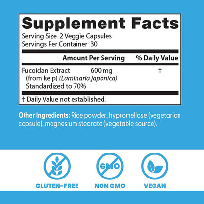Doctor's Best Fucoidan 600mg Food Supplement - 60 Vegan Capsules