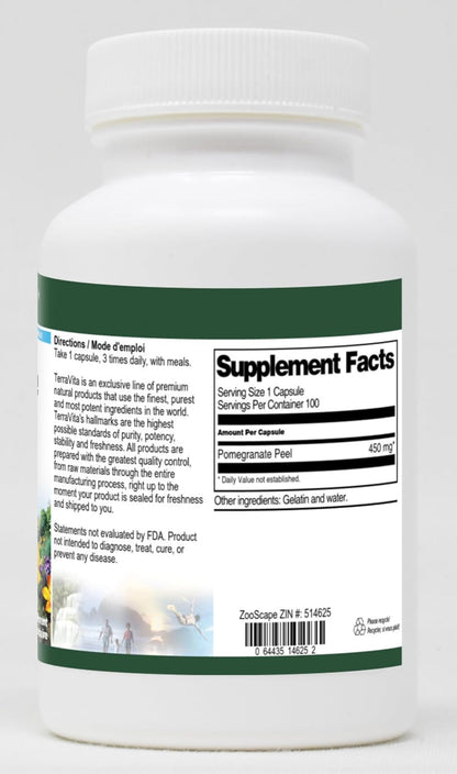 Pomegranate Peel - 450 mg (100 Capsules)