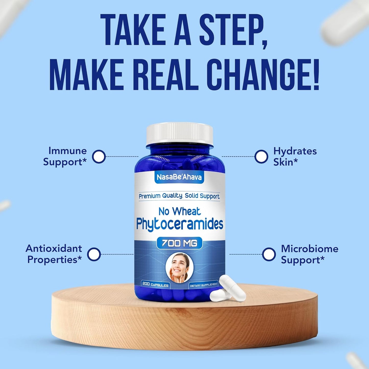 Extra Strength Phytoceramides 700mg – Plant-Based Ceramides with Vitamins A, C, D, E for Women (100 Day Supply) - görsel 4