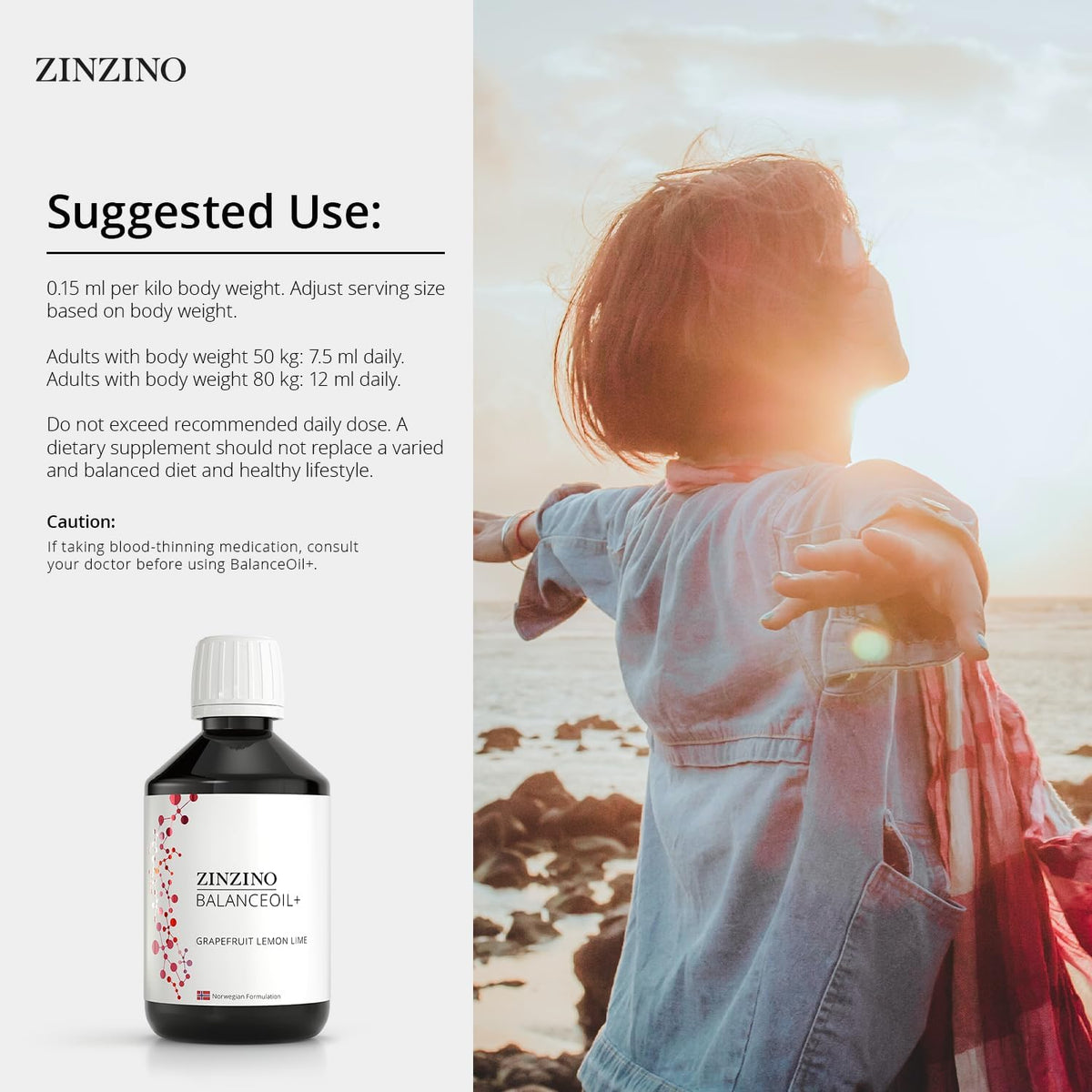 Zinzino BalanceOil+ Grapefruit Lemon Lime - Fish Supplement with Extra Virgin Olive Oil, Omega-3, Polyphenols, and Vitamin D3 (300 ml) - görsel 6