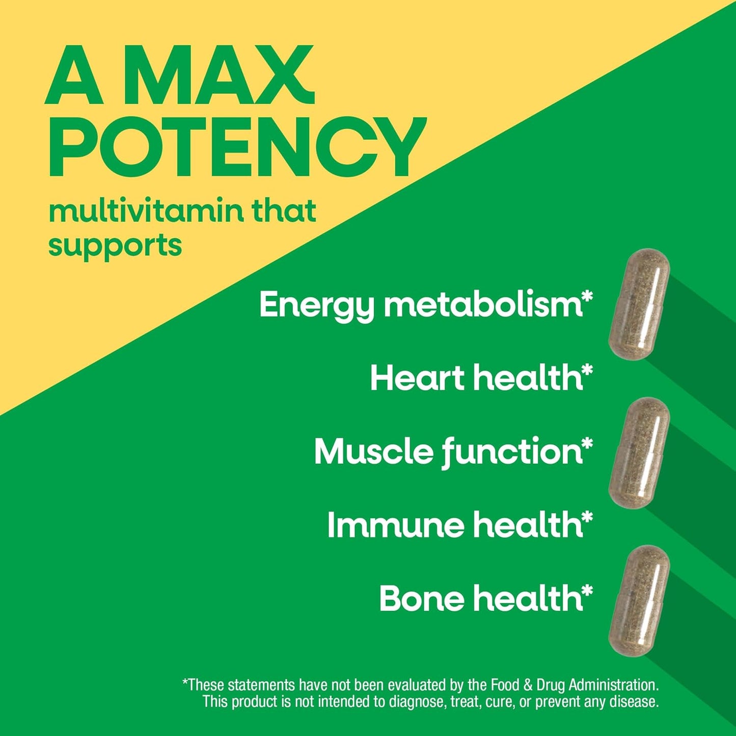 Nature's Way Alive! Max6 Potency Adult Complete Multivitamin with Iron, Methylated B12 & Folate, 90 Capsules - görsel 3