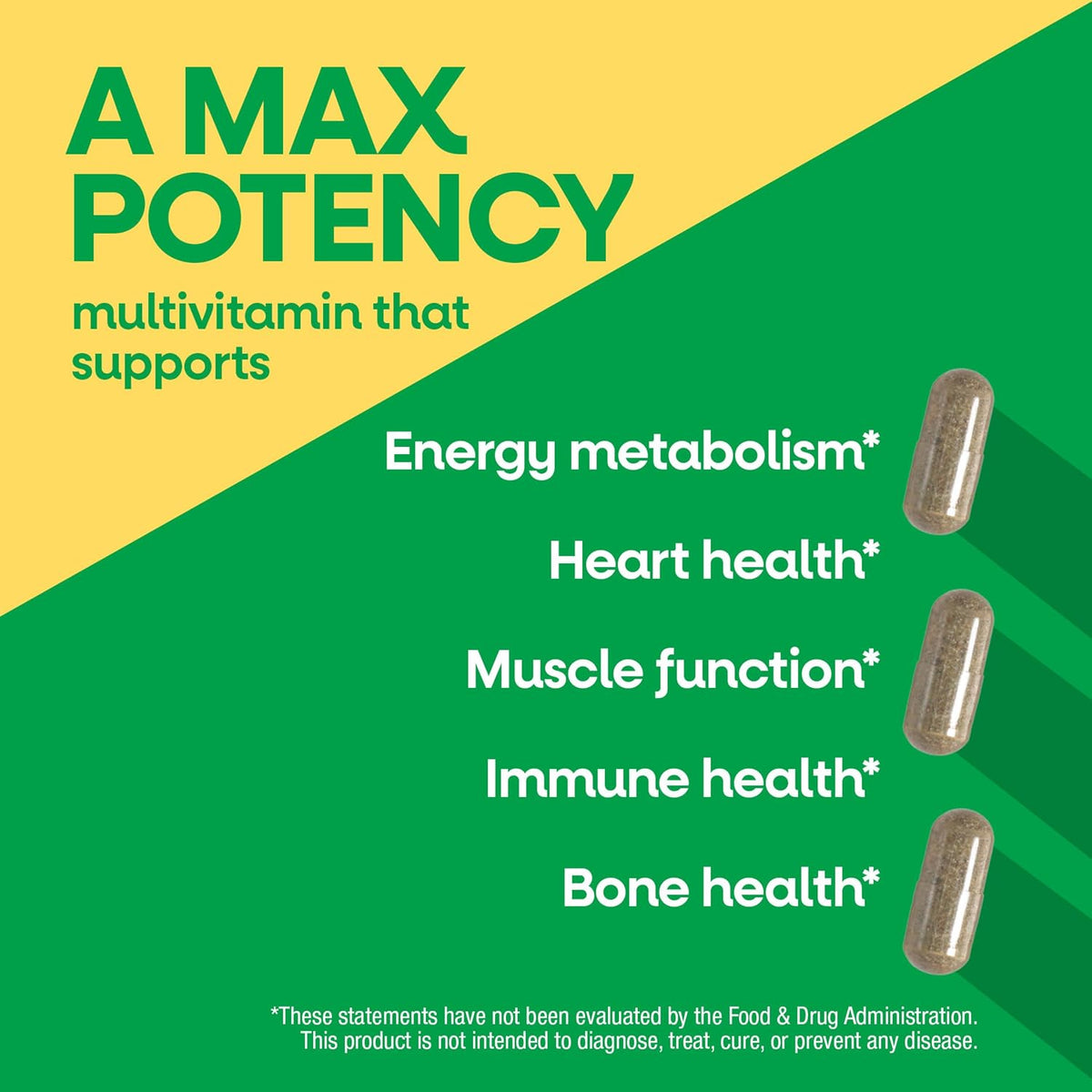 Nature's Way Alive! Max6 Potency Adult Complete Multivitamin with Iron, Methylated B12 & Folate, 90 Capsules - görsel 3
