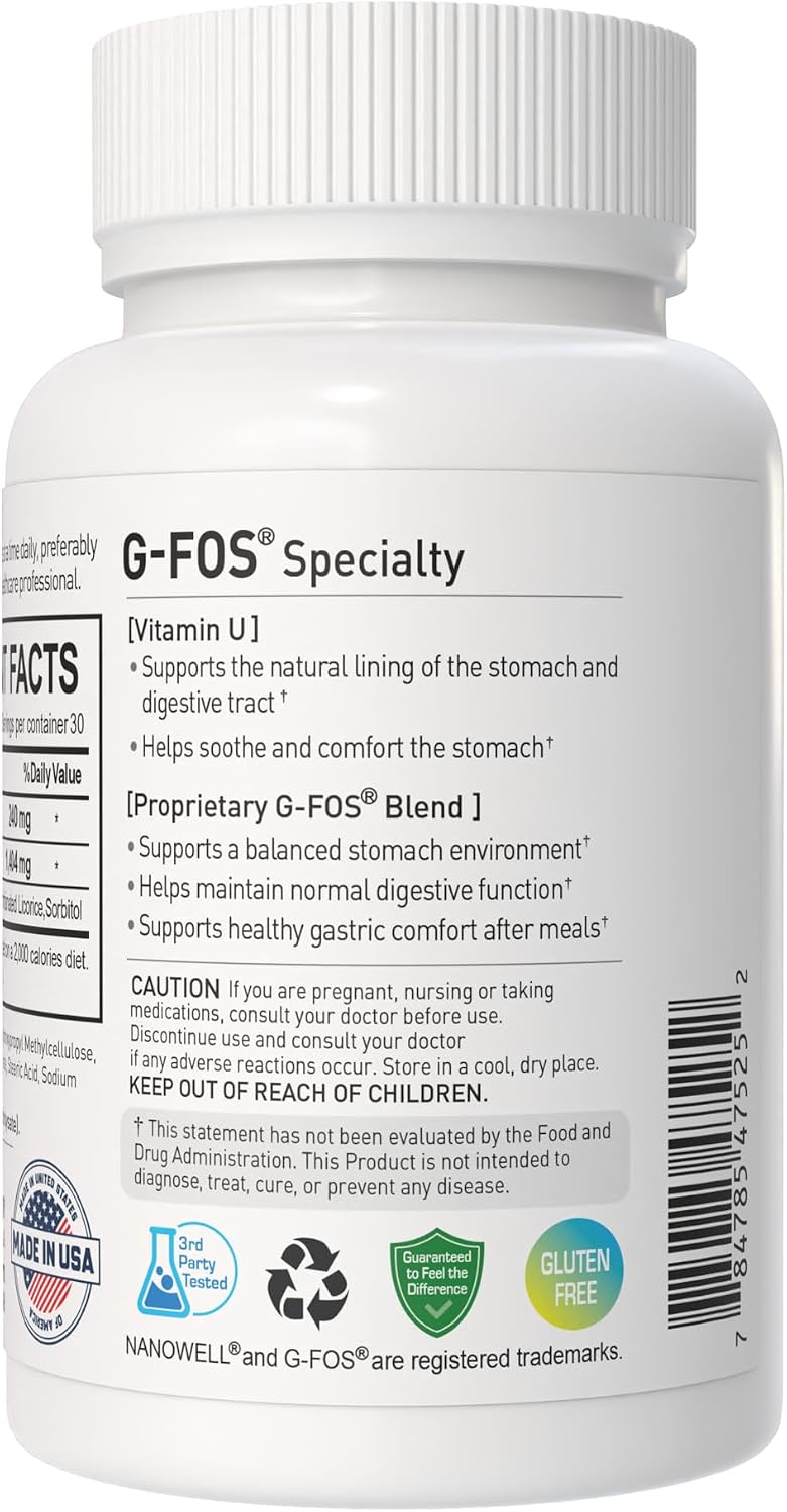 NANOWELL G-FOS Digestive Health Supplement, – Intestinal Environment Optimisation: By combining prebiotic fibres – Image 3