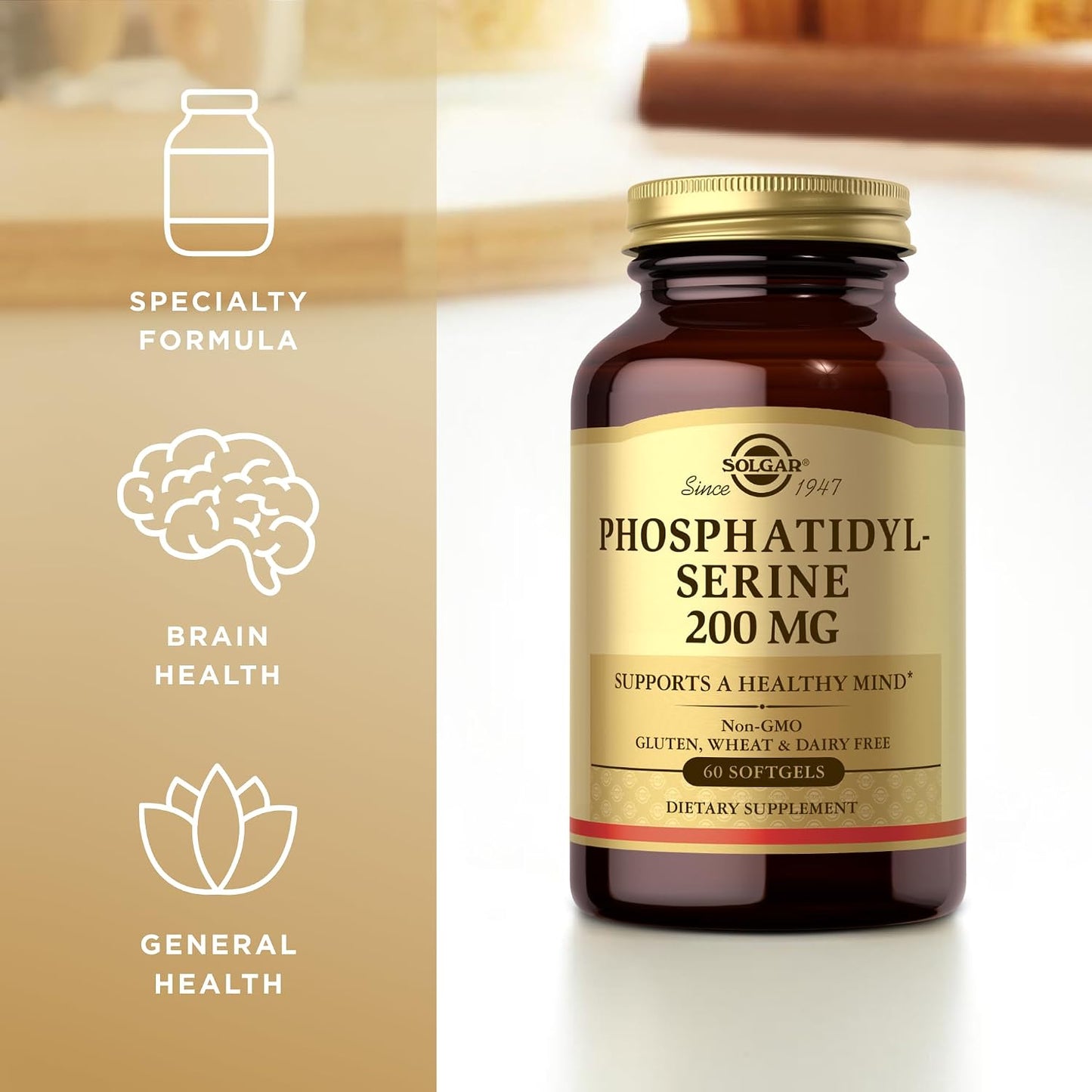 Solgar Phosphatidyl-Serine 200 mg, 60 Softgels (Pack of 2) - görsel 4