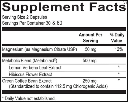 Lean-N-Wise Digestion & Energy Support with Green Coffee Bean, Hibiscus, Lemon Verbena & Magnesium Citrate | Plant-Based Formula for Daily Wellness (60 Capsules)