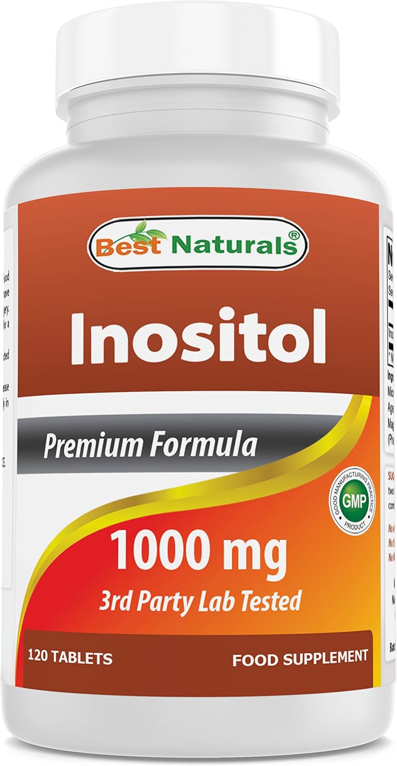 Best Naturals Inositol 1000mg 120 Tablets – Also Known as Vitamin B8 - görsel 1