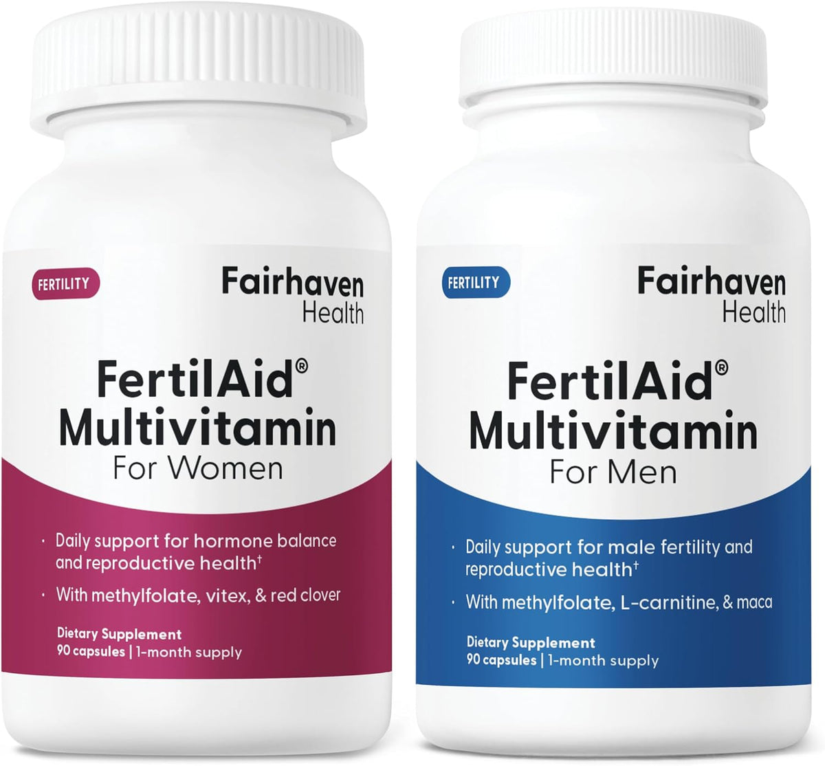 Fairhaven Health FertilAid for Men and Women Combo – Fertility Supplements for Him and Her - görsel 1