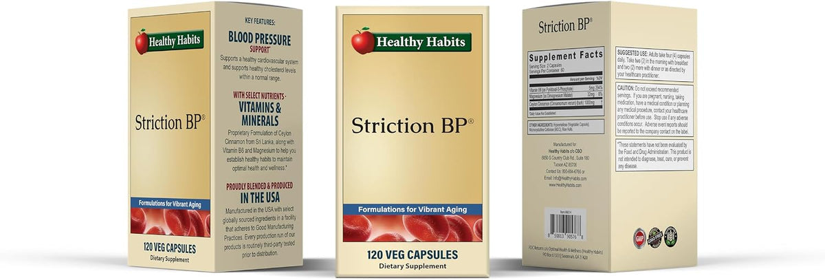 StrictionBP – 120 Vegetarian Capsules (Box) - görsel 2