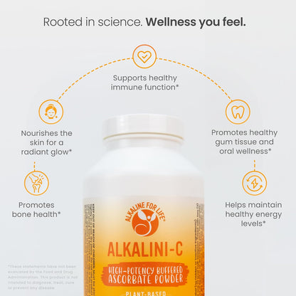 Alkaline for Life Alkalini-C Buffered Vitamin C Powder, Maize-Free