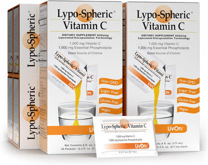 LivOn Lypo-Spheric Vitamin C – 6 Cartons (180 Sachets)
