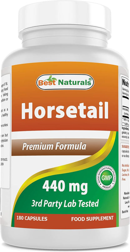 Best Naturals Horsetail 440 mg – 180 Capsules (Pack of 2)