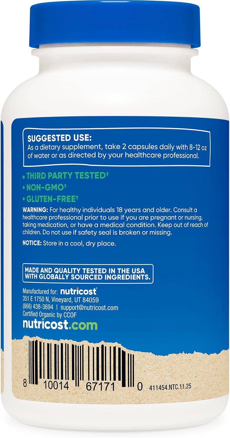 Nutricost Moringa Capsules 500mg, 180 Capsules (90 Servings) – Vegetarian, Non-GMO, Gluten-free - görsel 4