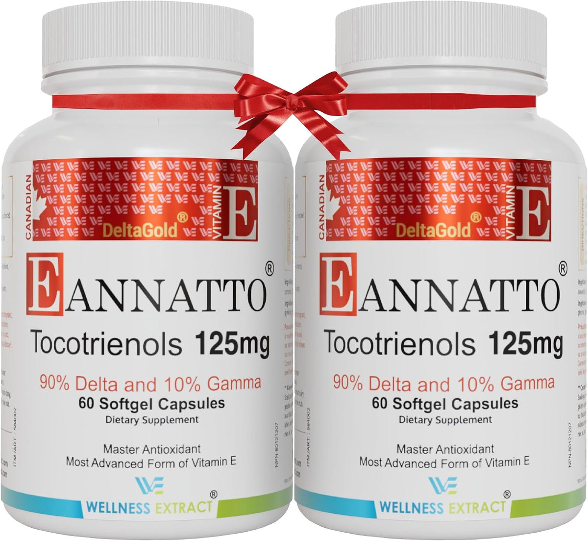 WELLNESS EXTRACT Eannatto Tocotrienols Vitamin E Supplements Tocopherol Free, Non-GMO, Gluten-free & Antioxidant 125mg 60 Softgels (Pack of 3) - görsel 9